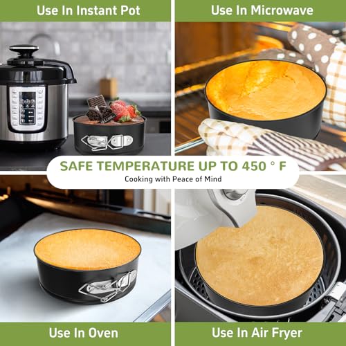 ZeroPone 4 Inch Mini Springform Pan, Non-stick Cheesecake Pan, Spring Form Pans for Baking, Springform Pans with Removable Bottom, Round Cake Pans, Small Cake Mold for Mini Cheesecake Pizza - Image 4