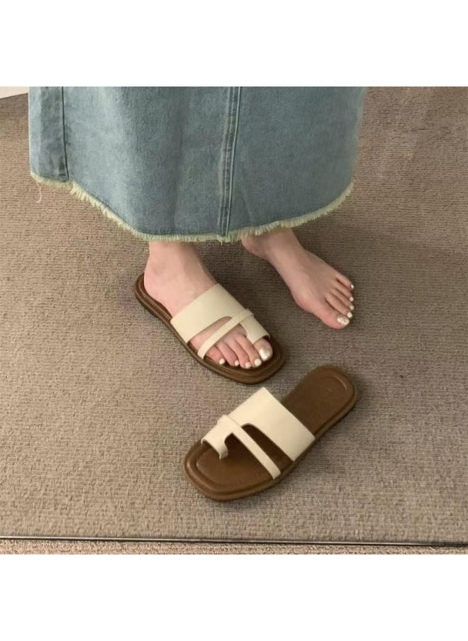 GELESE New Women's Slip-On Sandals - Simple Design, Perfect Match for Dresses, Roman Style  - Image 1