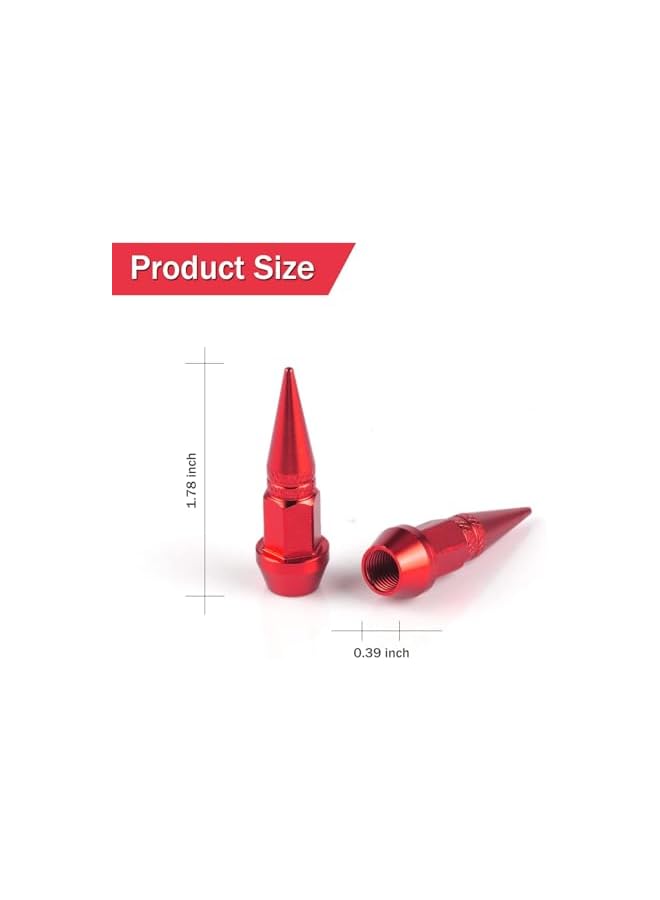 S-TOP Spiked Valve Caps, 8 PCS 45mm Long Aluminum Alloy Air Stem Covers, Dust-Proof Leak-Resistant Tire Caps for Cars Trucks SUVs, Decorative Accents for Bikes Motorcycles - Image 3