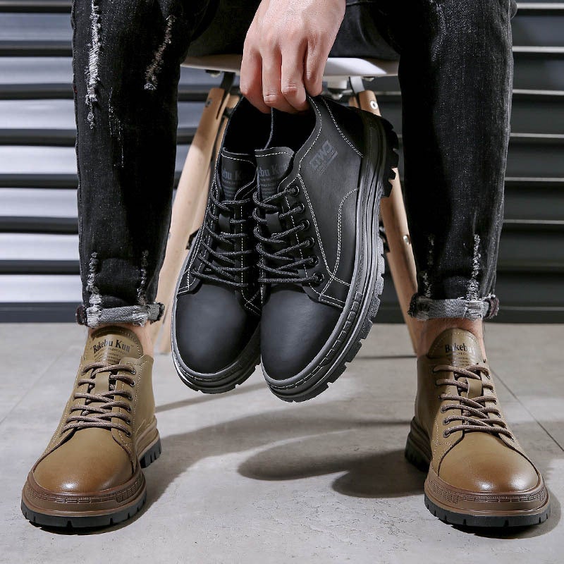 Men's Chelsea Boots - Casual Leather Ankle Boots - Image 4