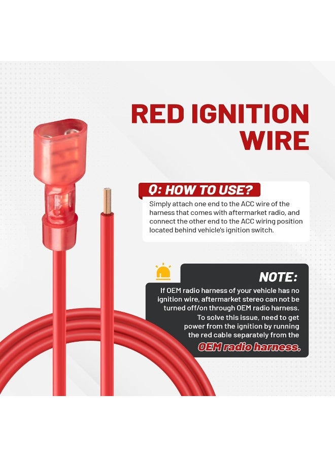 RED WOLF Car Stereo Wire Harness Aftermarket Radio Sirius CD Player Install Connector Adapter Replacement for 2007-2011 Dodge/Chrysler/Jeep - Image 5