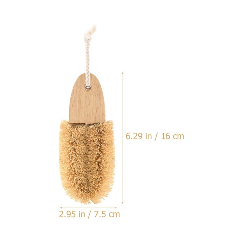 Natural Coconut Fiber U Shaped Pot And Wok Brush For Sink Pan Cleaning - Image 3