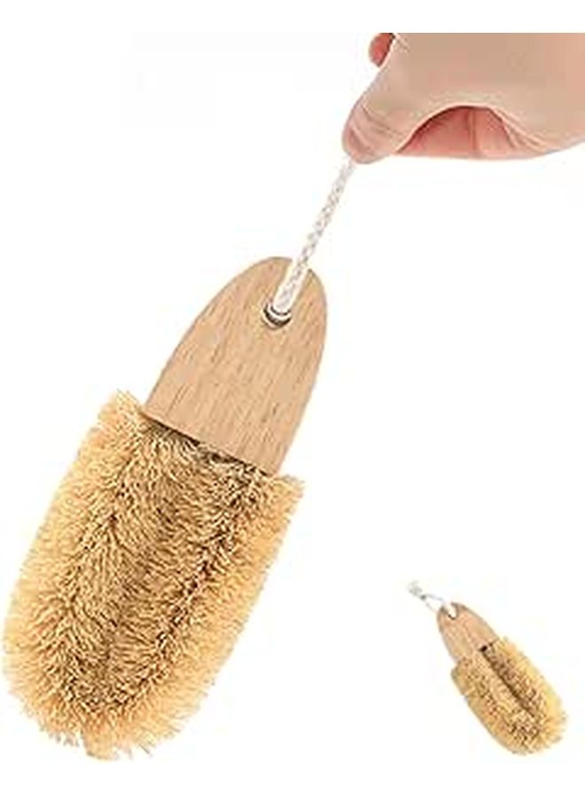 Natural Coconut Fiber U Shaped Pot And Wok Brush For Sink Pan Cleaning - Image 1