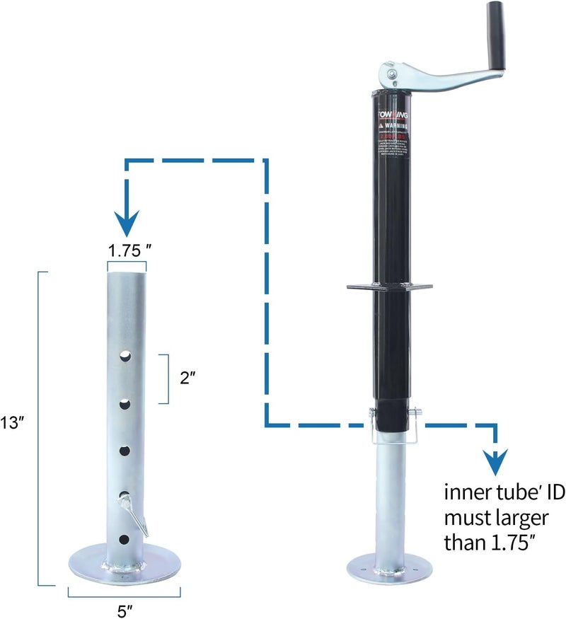 TOWKING Adjustable Trailer Jack Extension - Image 2