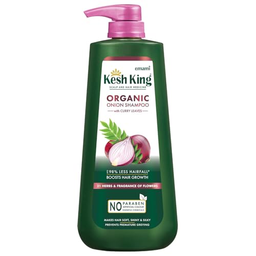 Kesh King Organic Onion Shampoo | Controls Hairfall with Curry Leaves | Increase Hair Growth | Damage Repair | Provides Soft & Shiny Hair | 20.29 Fl Oz (Pack of 1) - Image 1
