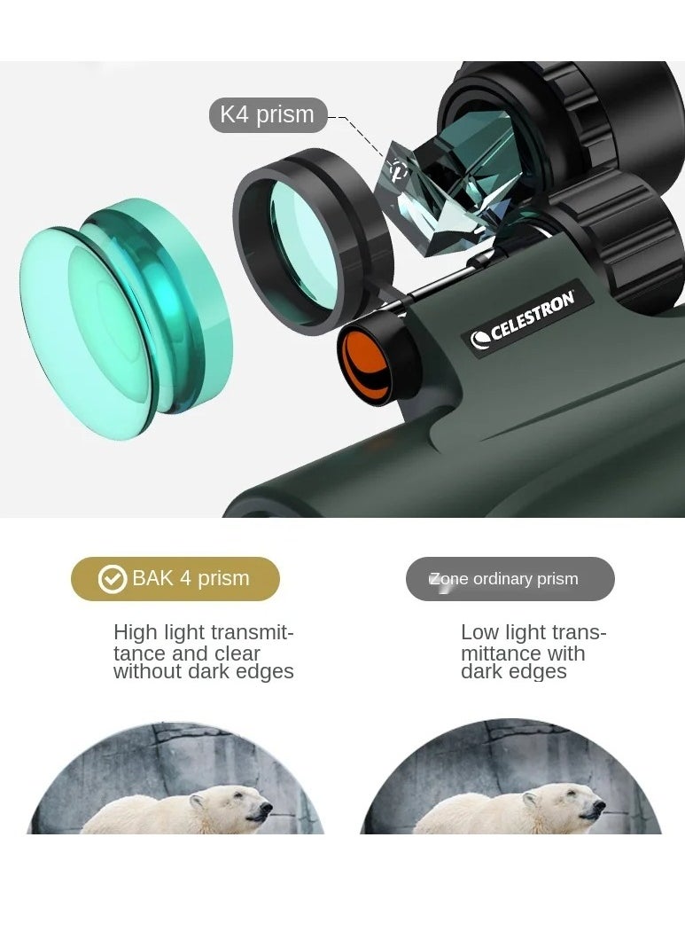 Celestron 8x42 Binoculars, Waterproof And Fogproof Binoculars, Durable Binoculars With Multi-coated Optics And Bak-4 Prisms, Anti-slip Grip  Compact Binoculars For Adults, (8x42)  - Image 4
