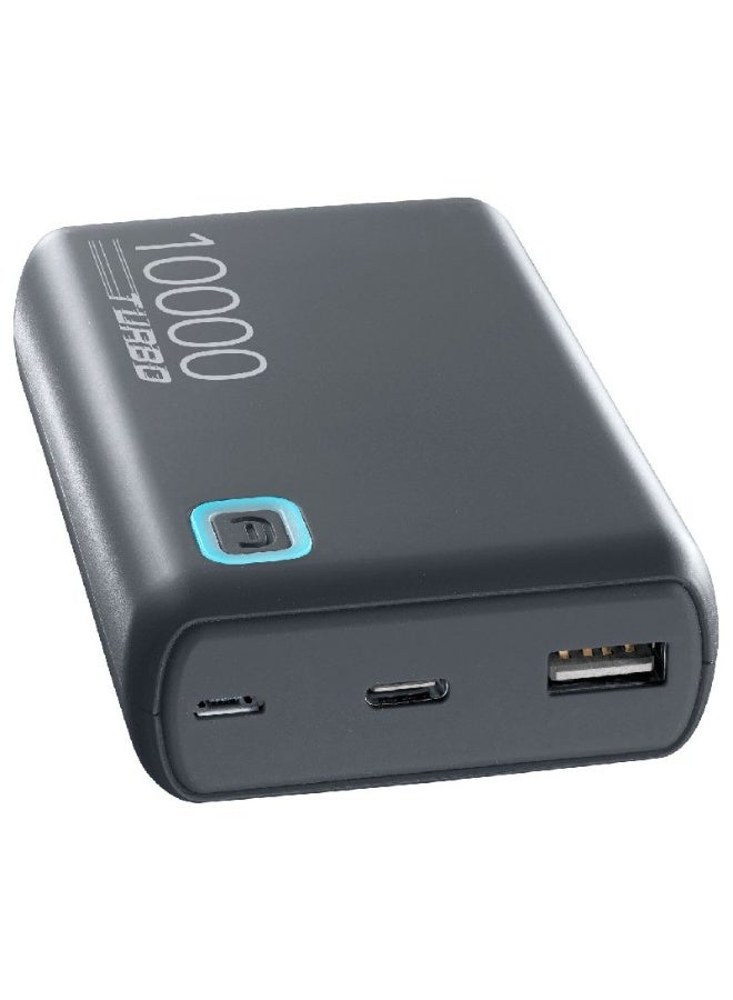 سيلولار لاين باور بانك Cellularline Essence Turbo بسعة 10000mAh – شحن سريع 20 واط، 3 منافذ، أسود - Image 1