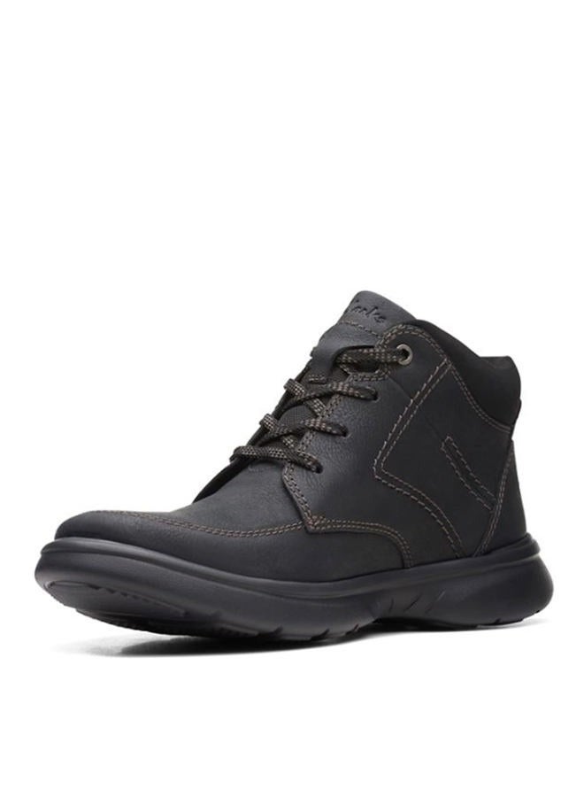 clarks Men's Bradley Mid Oxford Boot, Black Tumbled Leather, 42 EU - Image 4