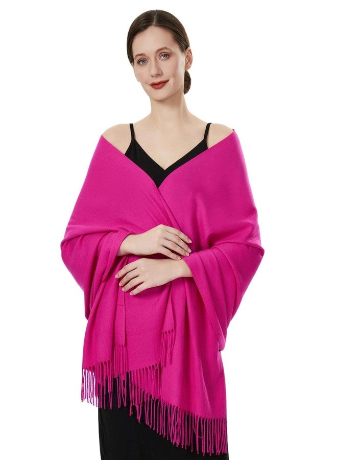 QBSM Large Soft Wedding Evening Pashmina Shawls Wrap Scarfs for Women - Image 1