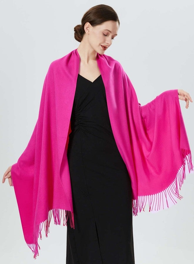 QBSM Large Soft Wedding Evening Pashmina Shawls Wrap Scarfs for Women - Image 4