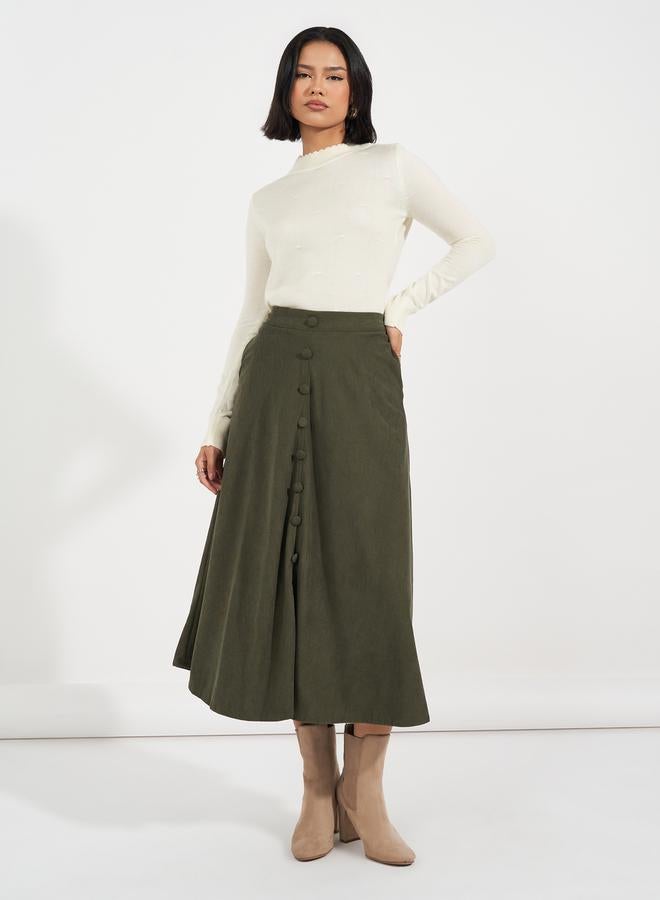 Lenina ♥ MICHAEL slit midi skirt/追跡付 Floral Side Slit Midi Skirt