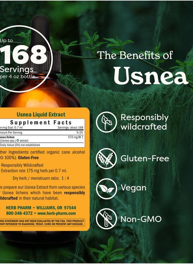 HERB PHARM Usnea Liquid Extract for Cleansing and Detoxification - 4 Ounce  - Image 2