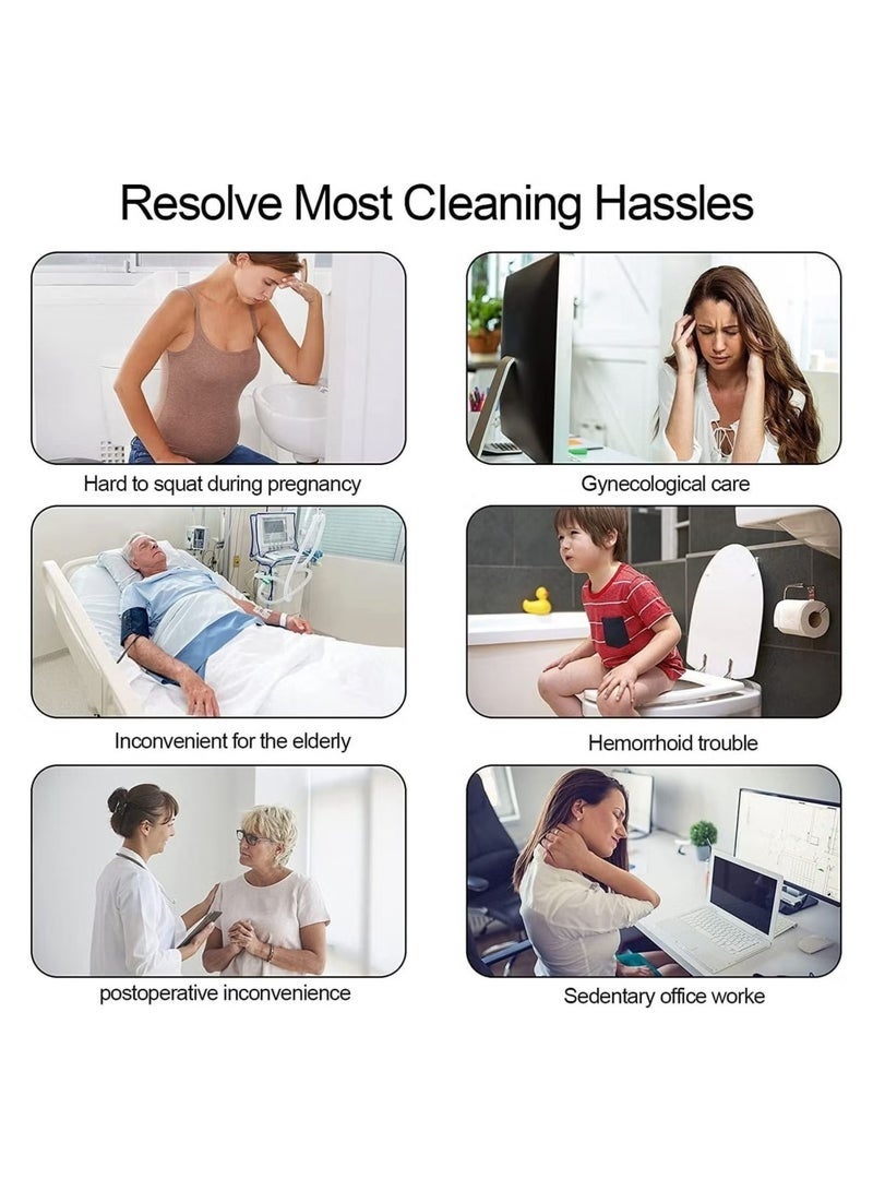 كيلا حمام مقعدي لمقعد المرحاض، مقعد بخار للمرحاض، حوض قابل للطي للعناية بعد الولادة، مناسب للنساء الحوامل، حمام مقعدي للعناية بعد الولادة للبواسير (وردي، مع سيفون) - Image 2
