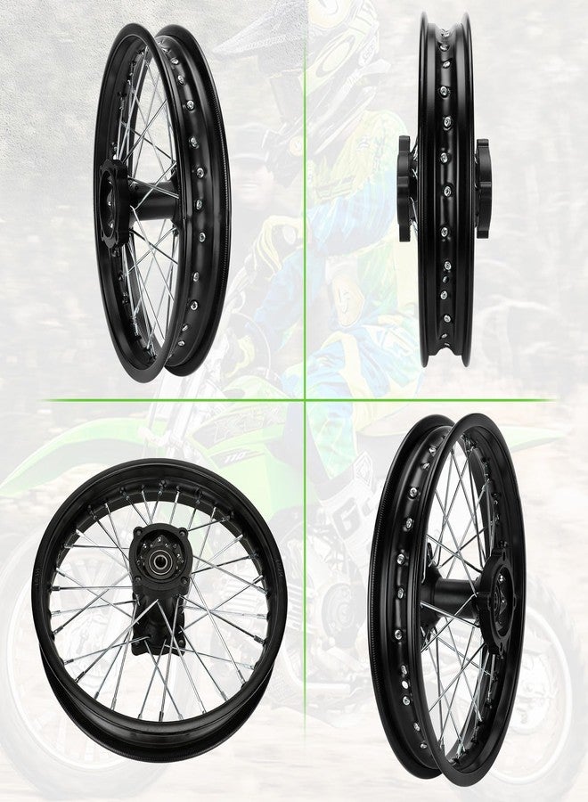 XIKOBY 1.85x14 Dirt Bike Rear Rim Strips Kit for 90/100-14 Tire, for KLX125 KX85 KLX140R TTR125 YZ85 YZ80 RM80 RM85 Taotao DB17 DB27 SR150 DR90 Apollo RFZ Open 125 Motorcycle Parts with 12mm Bearings - Image 3