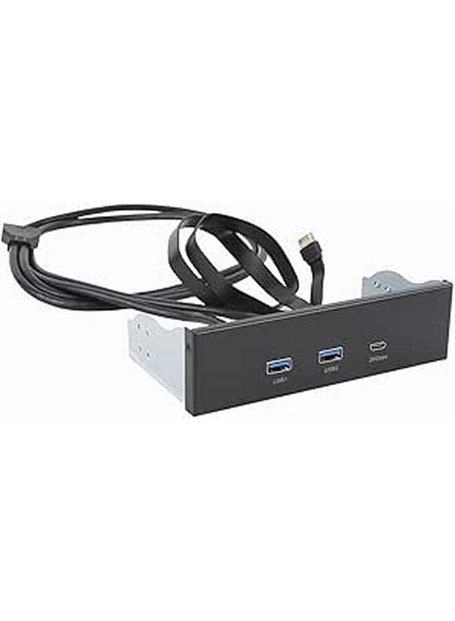 Front Panel USB Hub 5 25 Inch Drive Bay 2 USB A 1 Type C Ports 20Gbps Data Transfer - Image 1
