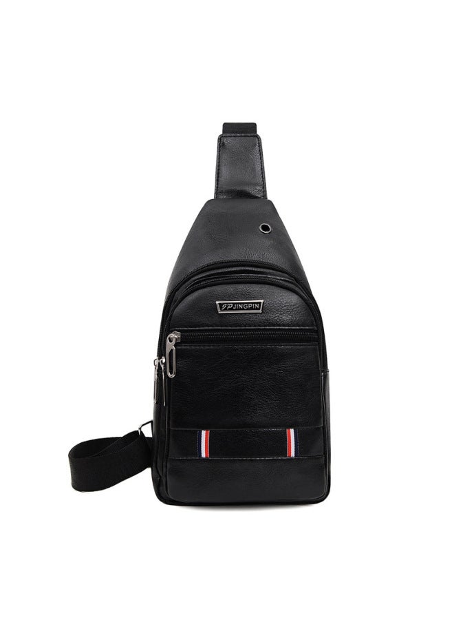 Generic 2023 Men's Business Chest Bag Cycling Sports Waterproof Messenger Bag Casual Chest Bag Delivery-Color:Light Brown  - Image 3