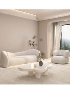 Al Home Alhome beige Boucle 3 Seater Sofa - 110110980 240x85 cm 