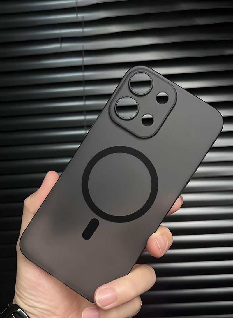 Wtech OnePlus 13T 5G 2025 Syndee Series Hybrid Translucent Magsafe with Magnetic Charging Raised Camera Lips Elegant Look Case Cover - Black - Image 1