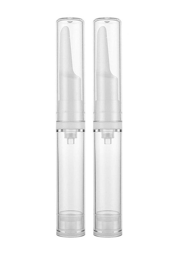 Fayby Empty Makeup Packaging Lip Gloss Plastic Syringe Cosmetic Tube with Airless Pump Bottle | Travel Vacuum Portable Foundation Cosmetic Container Refillable Bottle (Pack of 2_10ml_Transparent) - Image 1