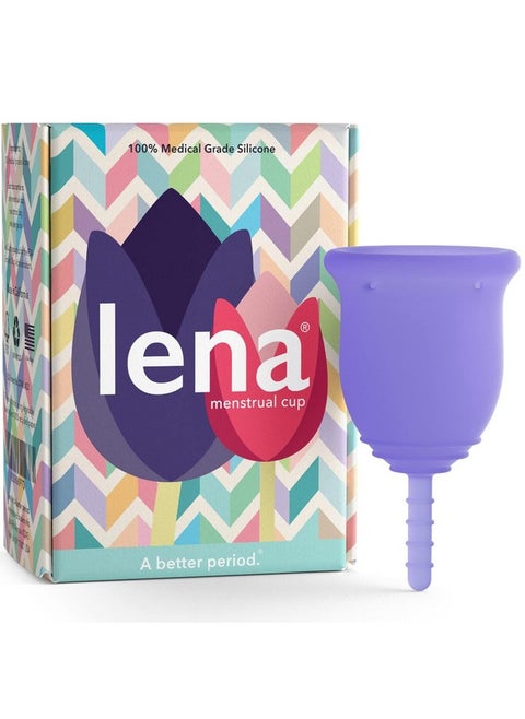 Menstrual Cup Reusable, Soft Silicone, Light & Heavy Flow, Beginner Use Ideal Alternative To Tampons, Pads, Period Underwear Period Solution Regular Capacity Purple