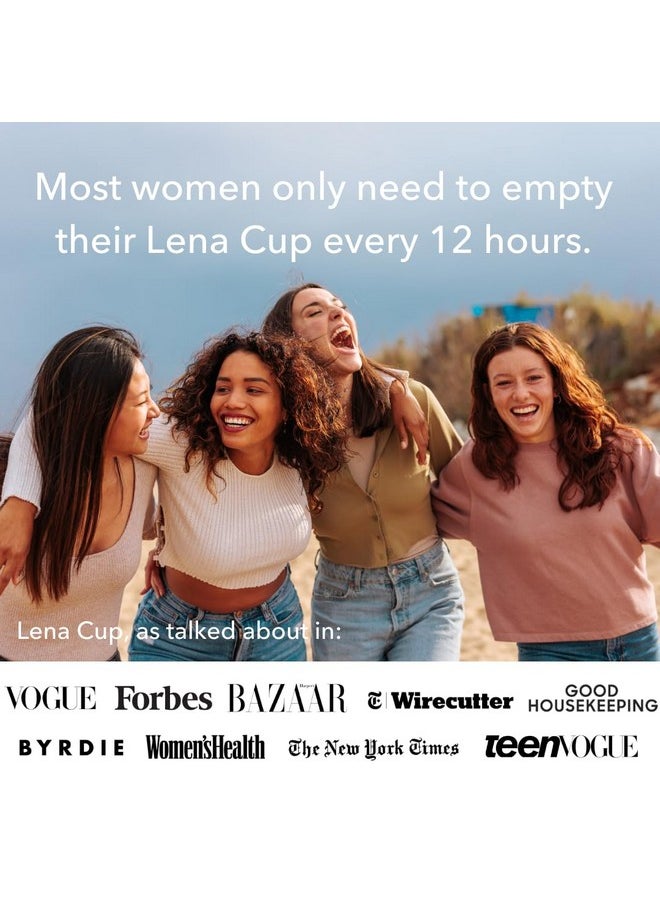 Lena - Menstrual Cup Reusable, Soft Silicone, Light & Heavy Flow, Beginner Use Ideal Alternative To Tampons, Pads, Period Underwear Period Solution Regular Capacity Purple - Image 1