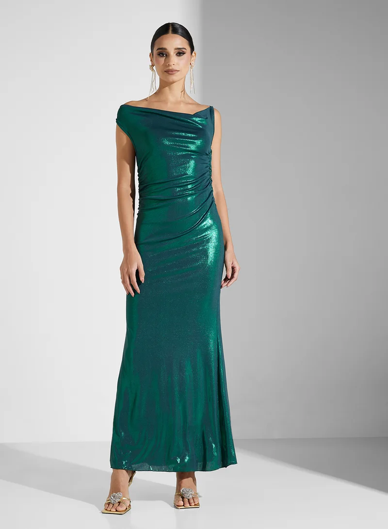 Golden Apple Shimmering Emerald Gown Dress