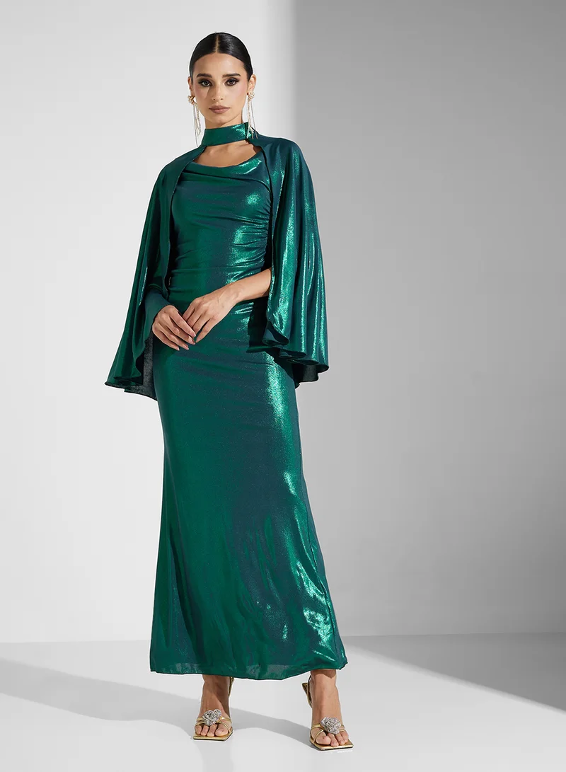 Golden Apple Shimmering Emerald Gown Dress