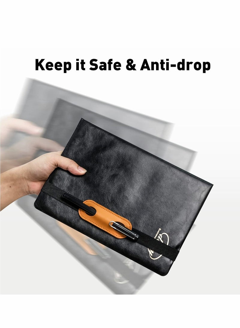 Excefore Leather Portable Elastic Pen Holder: Pencil pouch, Pencil Holder for Apple Pencil, Hardcover Journals, Notebooks, Happy Planner, Fits Notebooks from 7.5" to 11" in Height, Hold 1 Pen, 2-Pack  - Image 4