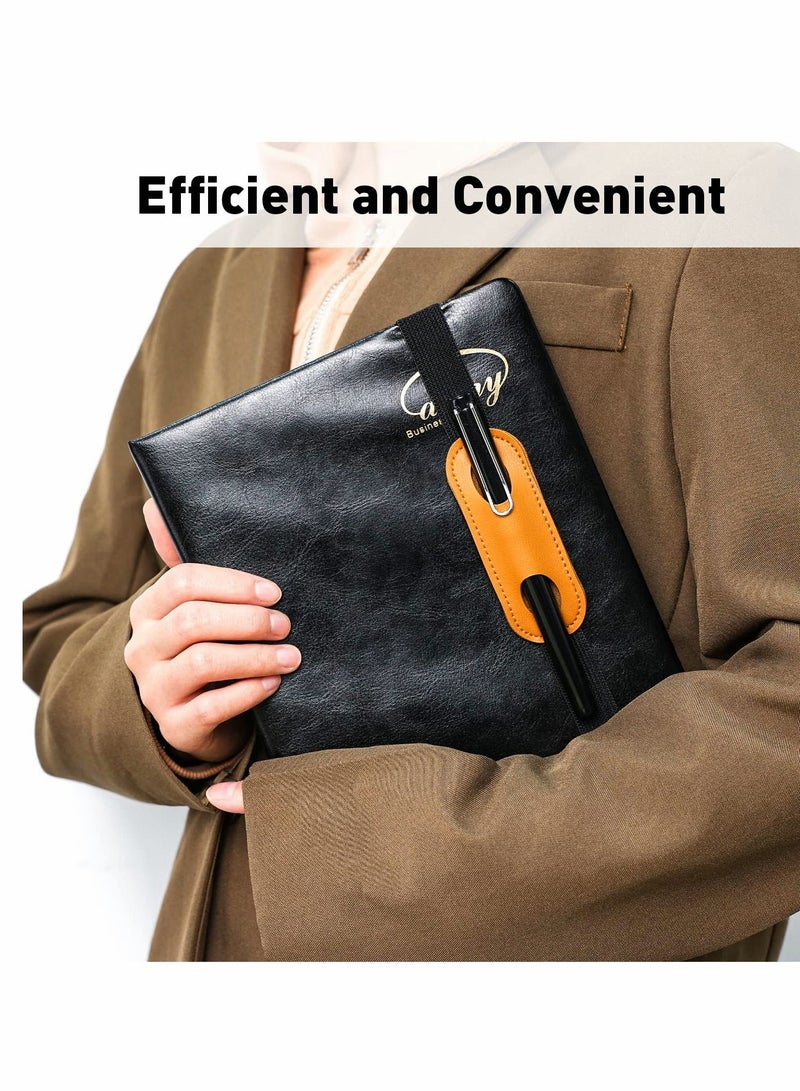 Excefore Leather Portable Elastic Pen Holder: Pencil pouch, Pencil Holder for Apple Pencil, Hardcover Journals, Notebooks, Happy Planner, Fits Notebooks from 7.5" to 11" in Height, Hold 1 Pen, 2-Pack  - Image 5