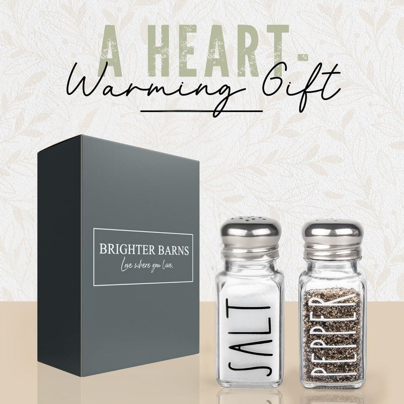 Brighter Barns Clear Glass Salt and Pepper Shakers Set by Brighter Barns  Modern Kitchen Decor for Home Restaurant BBQ Camping RV  Farmhouse Kitchen Accessories  Glass Shakers  Stainless Steel Lids Clear - Image 5