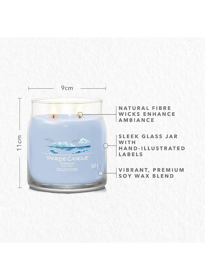 YANKEE CANDLE شمعة يانكي كاندل المعطرة | شمعة متوسطة بحجم جرة برائحة هواء المحيط مع فتيلين مزدوجين | شمعة مصنوعة من مزيج شمع الصويا تحترق لفترة طويلة | هدايا مثالية للنساء - Image 4