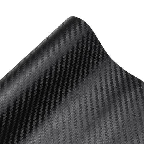 LZLRUN Free Tool Kit 3D Carbon Fiber Vinyl Tape for Black Out Chrome Delete Window Trim Door Trim Universal Chrome Black Dry Carbon Fiber Detailing Tape Overlay Wrap (1Feet x 10Feet) - Image 2