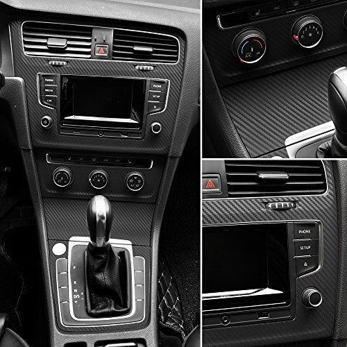 LZLRUN Free Tool Kit 3D Carbon Fiber Vinyl Tape for Black Out Chrome Delete Window Trim Door Trim Universal Chrome Black Dry Carbon Fiber Detailing Tape Overlay Wrap (1Feet x 10Feet) - Image 4