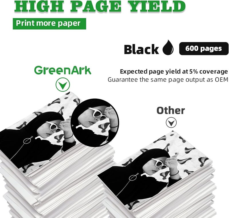 GREENARK خراطيش حبر متوافقة بديلة لـ Canon PGI-280 PGI-280XXL BK خزان حبر أسود عبوة من 2 تعمل مع طابعات PIXMA TR7520 TR8520 TS9120 TS6120 TS6220 TS8120 TS8220 TS9520 TS9521C - Image 3