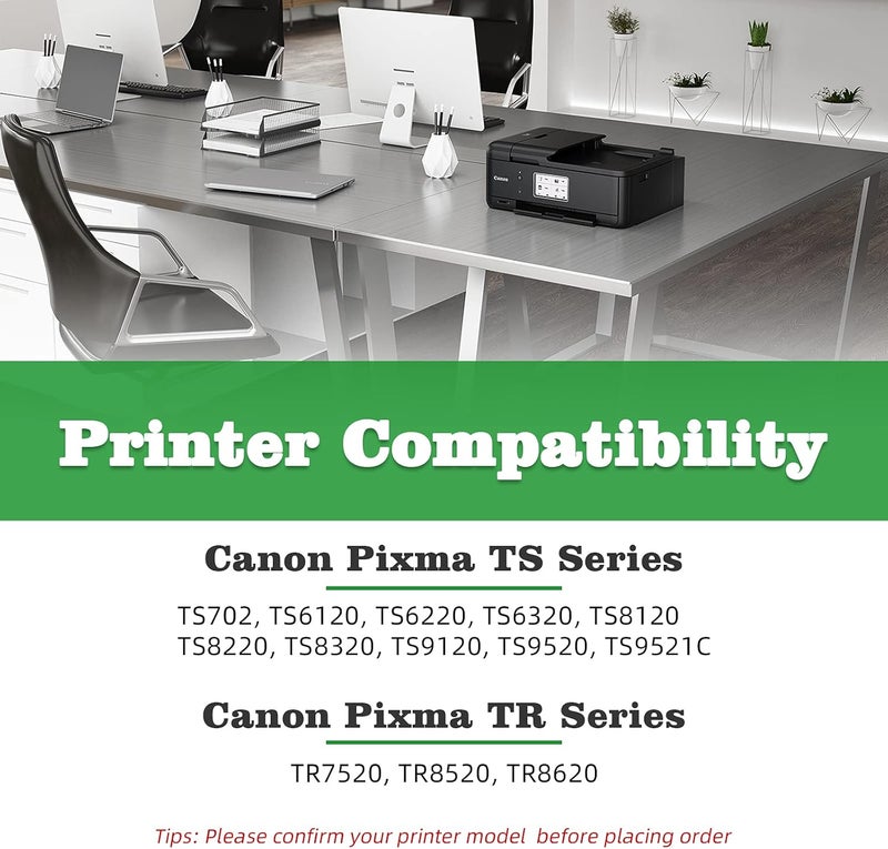GREENARK خراطيش حبر متوافقة بديلة لـ Canon PGI-280 PGI-280XXL BK خزان حبر أسود عبوة من 2 تعمل مع طابعات PIXMA TR7520 TR8520 TS9120 TS6120 TS6220 TS8120 TS8220 TS9520 TS9521C - Image 2