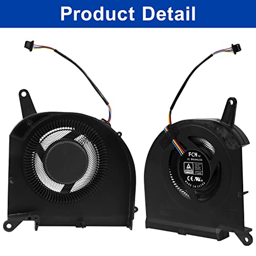 ARLBA CPU+GPU Cooling Fan Replacement for Gigabyte Aorus 15G 15P RX7P RX7G 2021 RTX30 17G XB XC XD GIGABYTE AERO 15 OLED XB XD RP75SA Gigabyte Aero 17 XA HDR WA Series FNGT FNGS DC12V 1A Fan 10mm Thick - Image 4