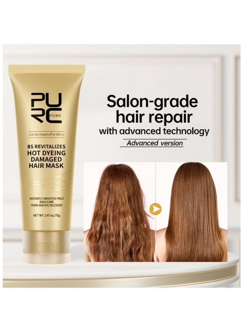 بورك قناع كيراتين 8 ثواني علاج تمليس وتنعيم احترافي للشعر التالف المجعد كريم إصلاح فوري - Image 3