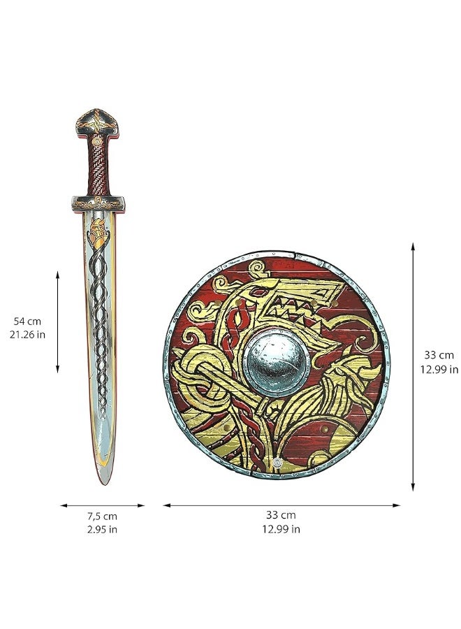 Liontouch Viking Toy Sword & Shield for Kids | Chief Haraldâ€™s Medieval Play Set in Foam for Childrenâ€™s Pretend Play with Norse Theme | Safe Weapons & Battle Armor for Dress Up & Costumes - Image 2