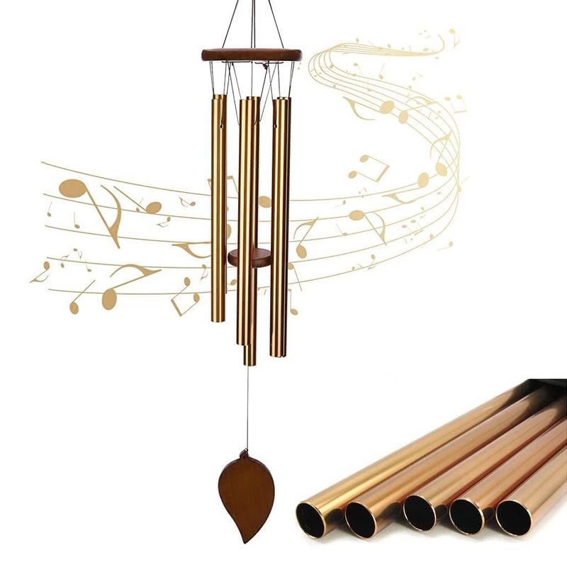 SUNBEET Wind Chimes 6 Tubes Outdoor Deep Tone Amazing Grace Chimes Memorial with Metal Hook Decoration for Garden Yard Home Classic Relaxing Melody