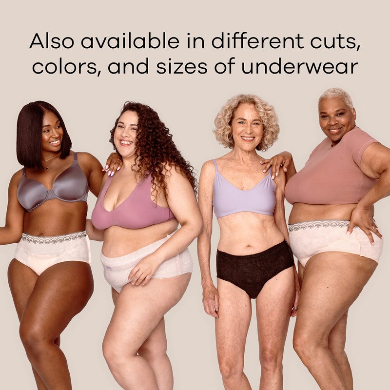 Always Discreet Boutique Adult Incontinence & Postpartum Underwear for Women, Low-Rise, Size Small/Medium, Black, Maximum Absorbency, Disposable, 24 Count (Packaging May Vary) - Image 4
