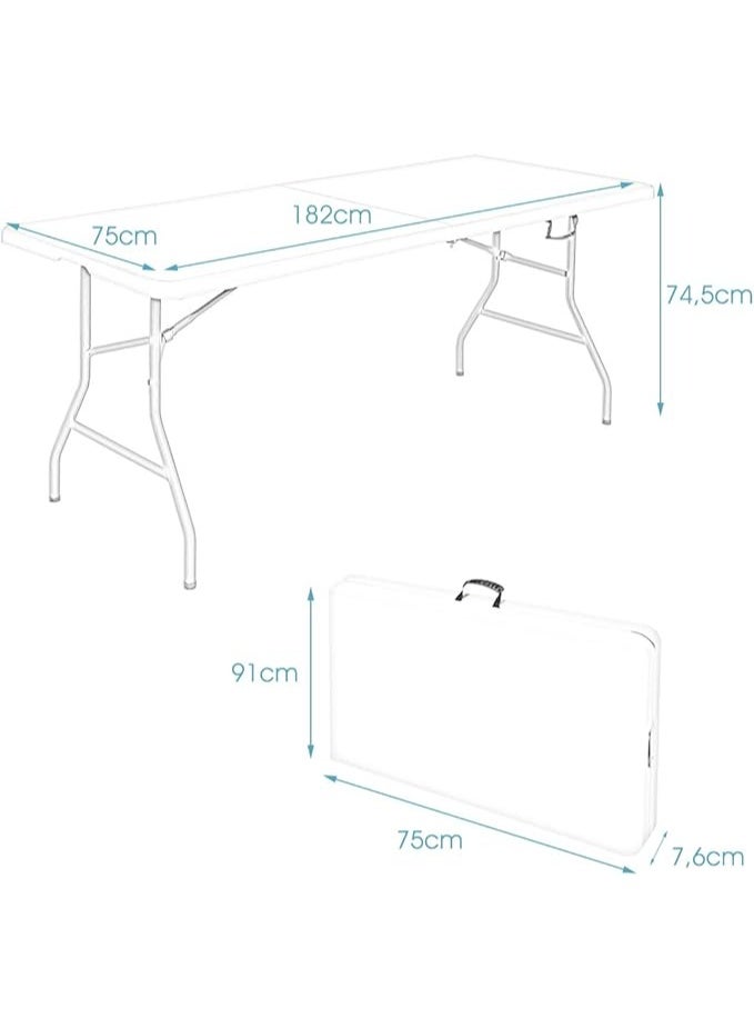 Folding Table with Carry Handle - Heavy Duty, Lightweight, and Practical Suitcase Table for Camping, Garden, Buffet, and Daily Use (150 kg Load) - Image 2
