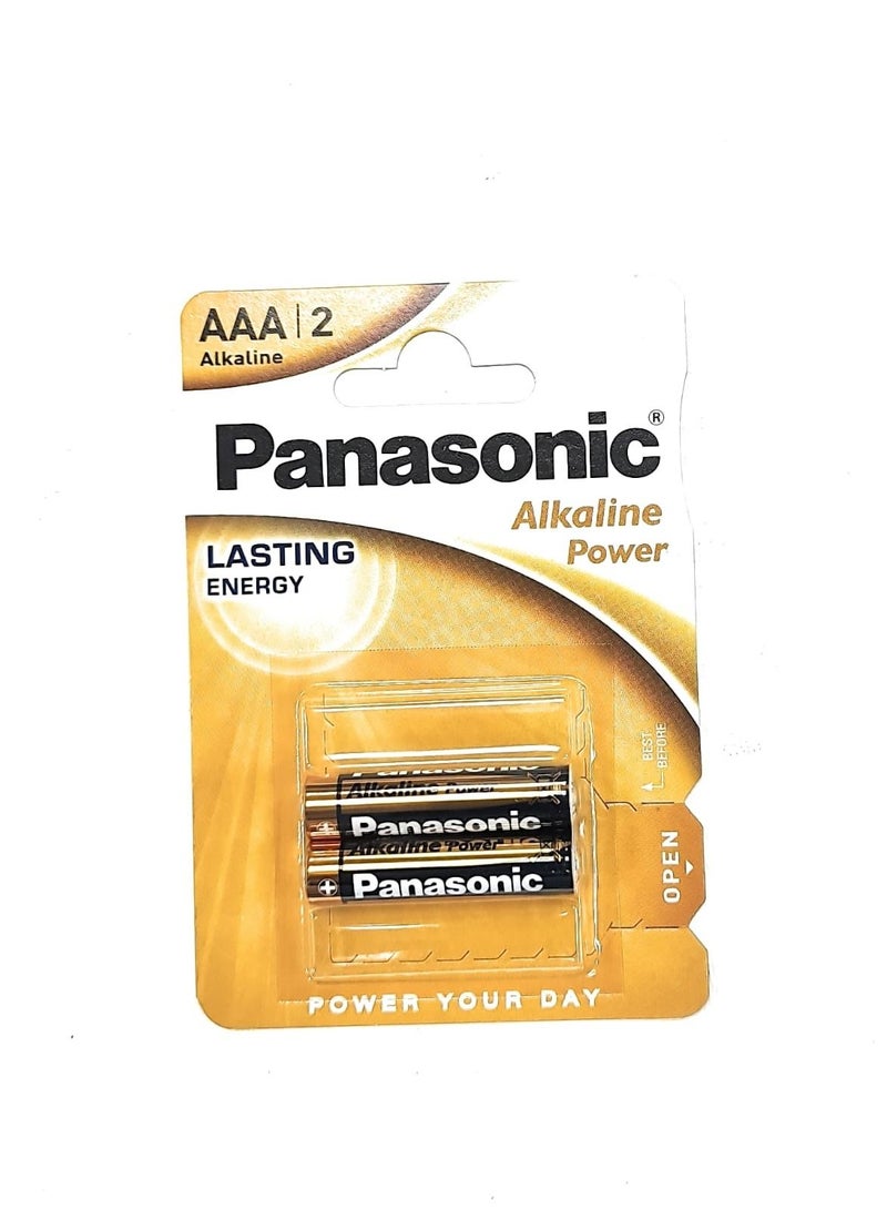 Panasonic 2 قطعة بطارية قلوية