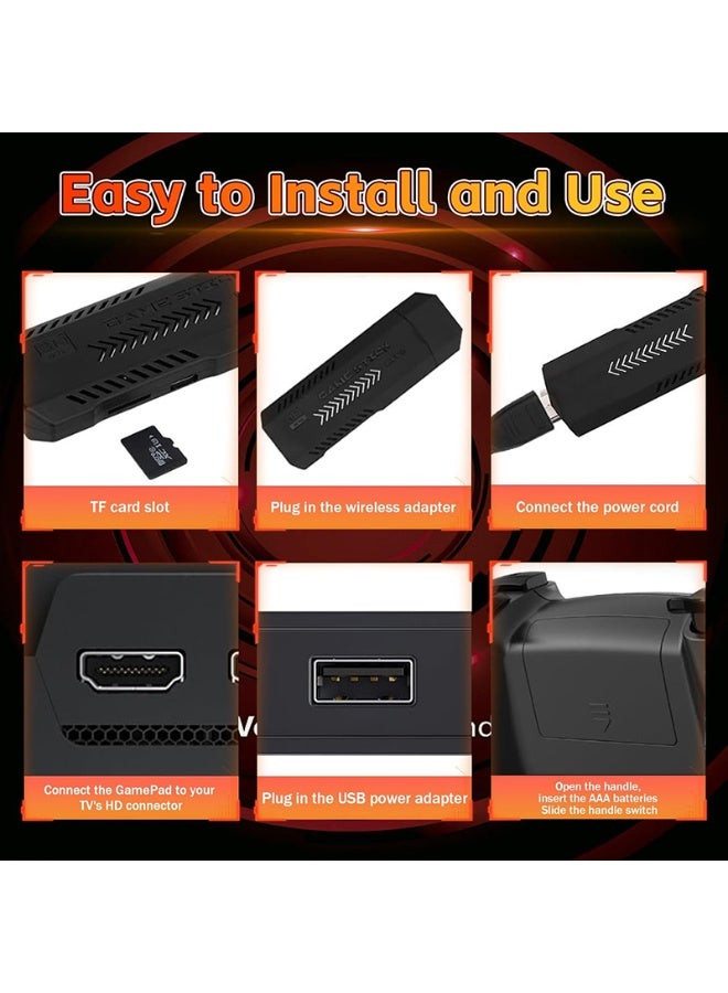 64GB 20000+ Retro Games,X2 Ultra Game Stick,TV Handheld Game Console with Wireless Gamepads ,Video Game HD Output - Image 2