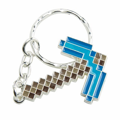 JINX Minecraft Diamond Pickaxe Metal Key Chain (Metallic with Enamel Fill, One Size) - Image 2
