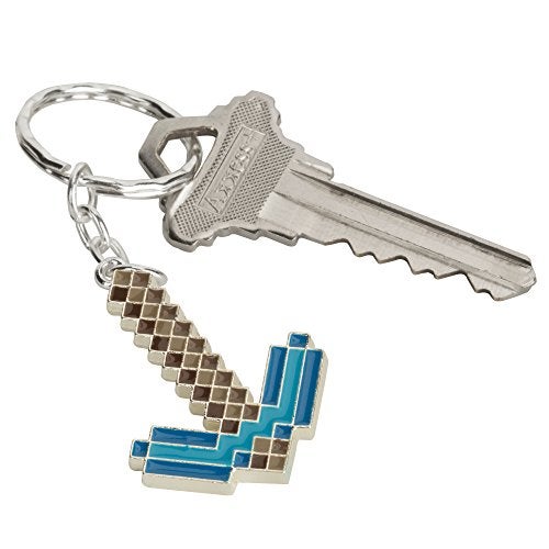 JINX Minecraft Diamond Pickaxe Metal Key Chain (Metallic with Enamel Fill, One Size) - Image 3
