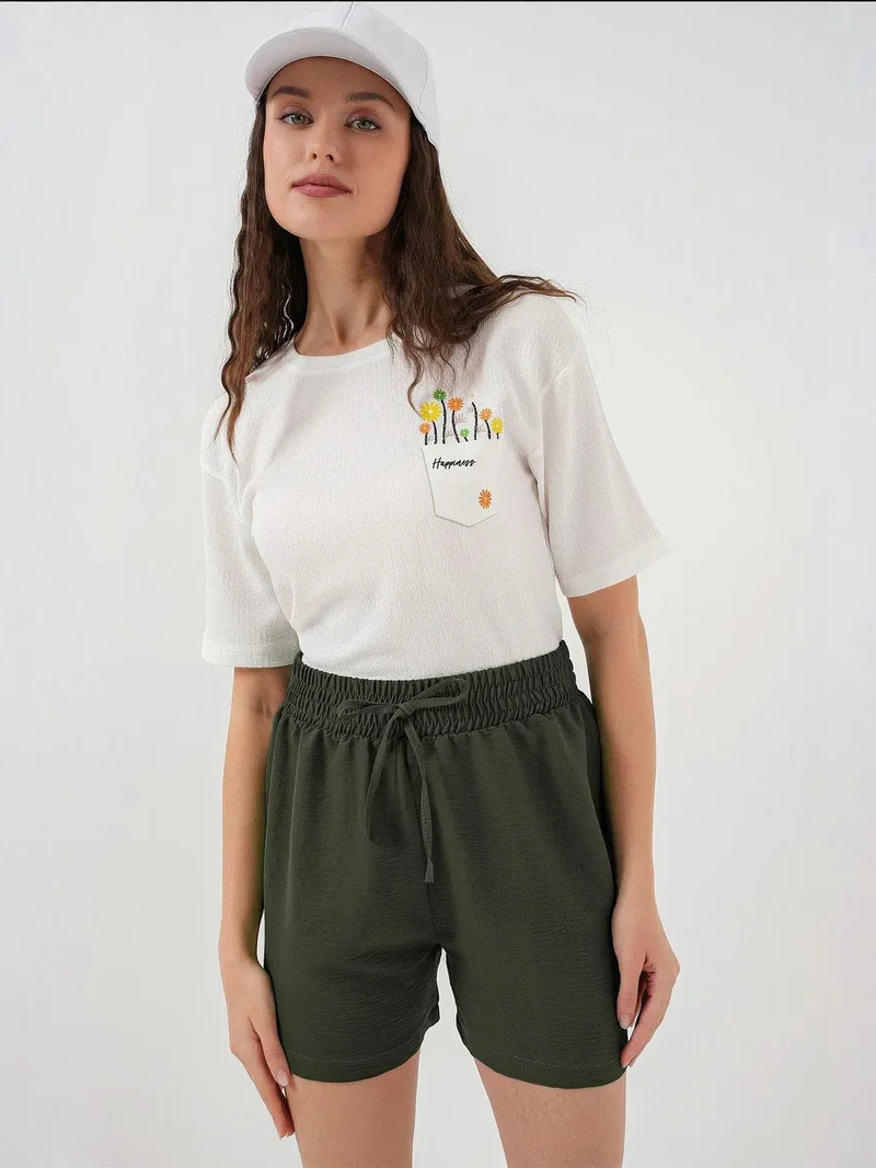 BDART Elastic Waist Relaxed Fit Shorts