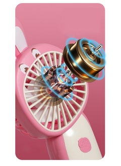 Ocean Mini Handheld Fan, Portable Personal Fans, USB Rechargeable Handheld Fan, Cute Small Electric Fan for Girls/Women/Kids Outdoor Travel, for Office and Desktop, Pink  - Image 3
