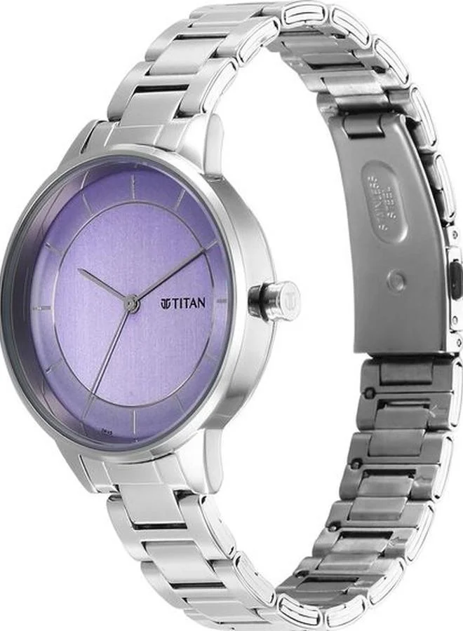 TITAN Women's Analog Display Watch With Silver Stainless Steel Strap - 2648SM12