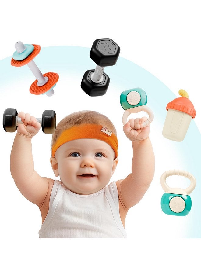 iLearn iPlay, iLearn Baby First Gym Rattle Set, Infant Weights Teething Rattles 3-6-12 Month, Newborn Sensory Stroller Toy, Babies Stocking Stuffer Birthday Shower Gift 5 7 8 9 10 Month Toddler Boy Girl-4PCS - Image 1