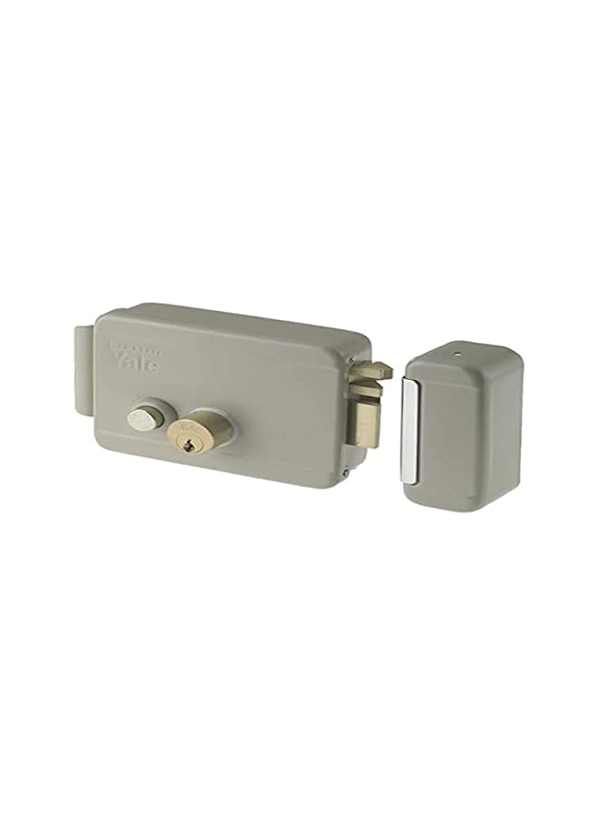 Yale Yale Electric Rim Lock, Left Hand Double Cylinder, Button, Remote and Key Lock, 70mm Backset, Painted Steel, Suitable for Gates, 68800702  - Image 2